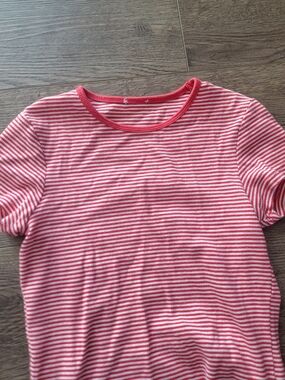 Cotton On Red & White Striped Short Sleeve Tee